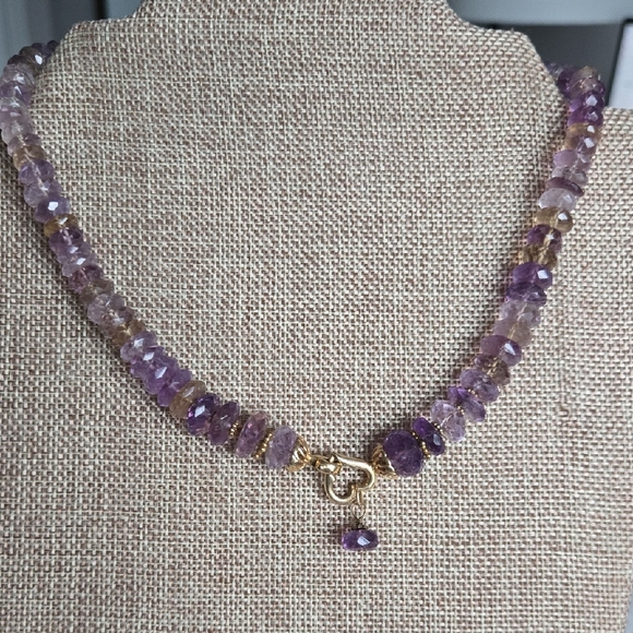14KT Faceted Ametrine Necklace - Picture 4 of 11
